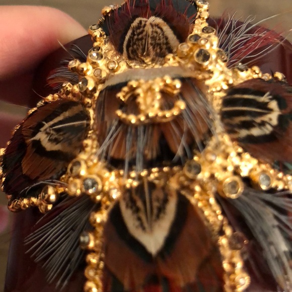 SOLD Chanel Runway Feather Cuff bracelet - Picture 4 of 8